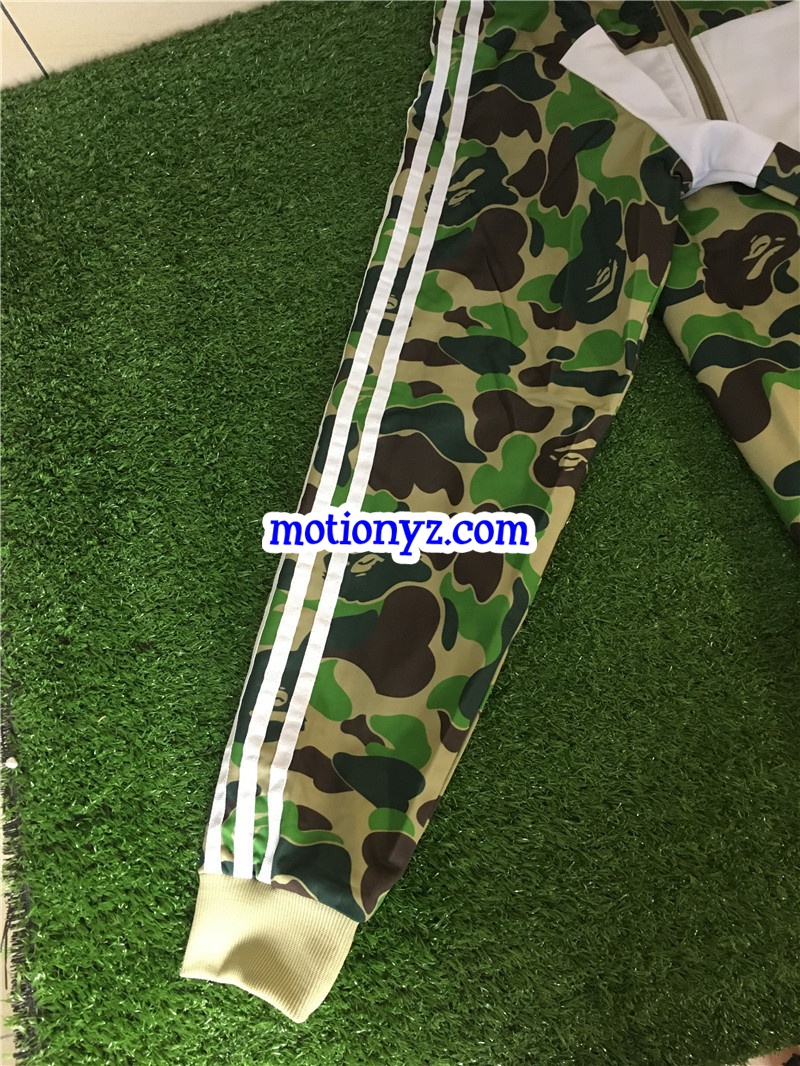 Original Adidas Bathing Ape Bape Jacket Green